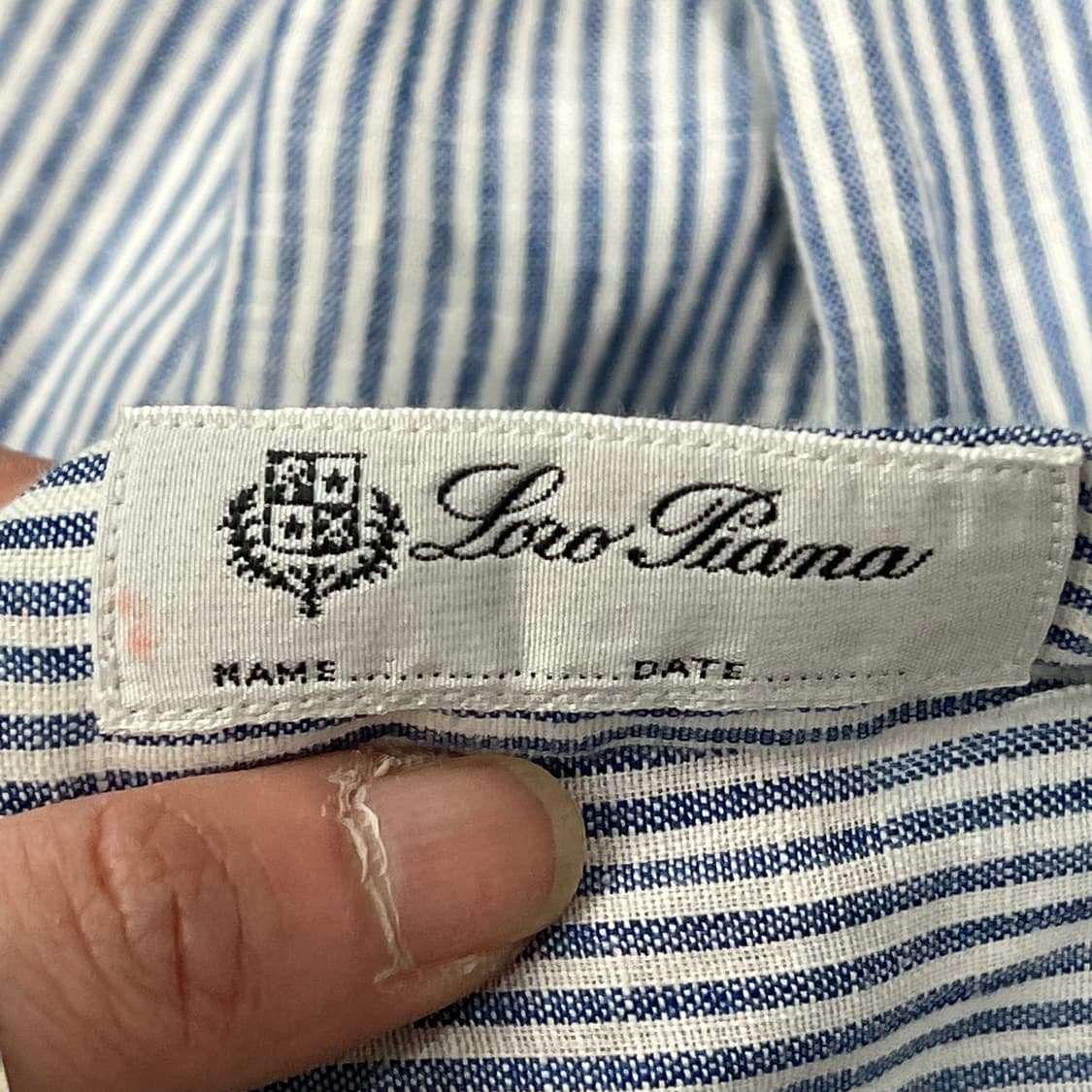 로로피아나 스트라이프 린넨셔츠+명품감정서 s10671 상품이미지7