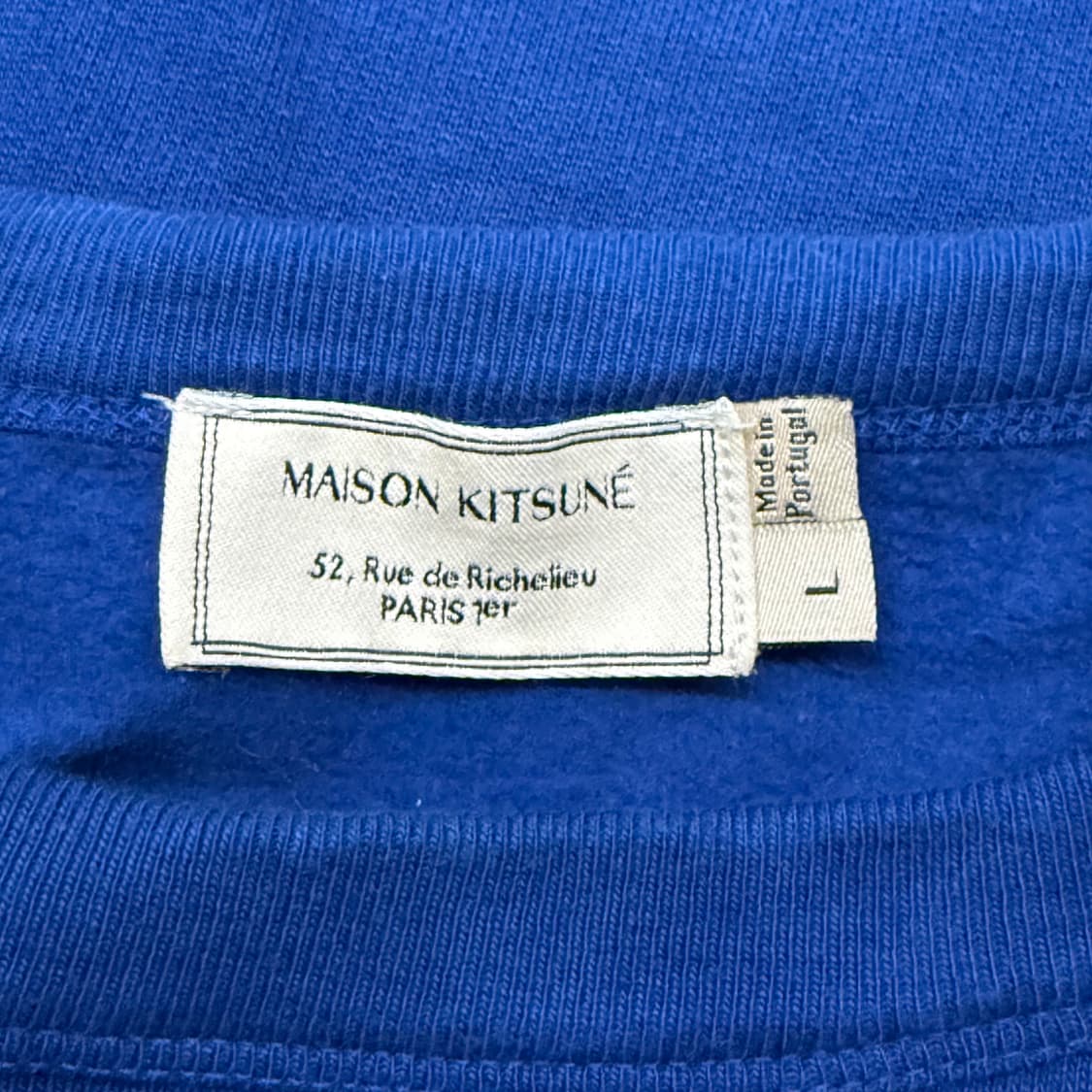 메종키츠네 블루 빅로고 맨투맨 상품이미지5