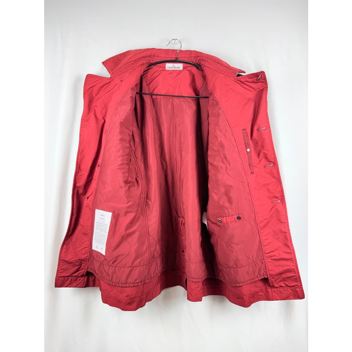 (L) 스톤아일랜드 DAVID TC 와펜 버튼업 코트 레드 상품이미지8