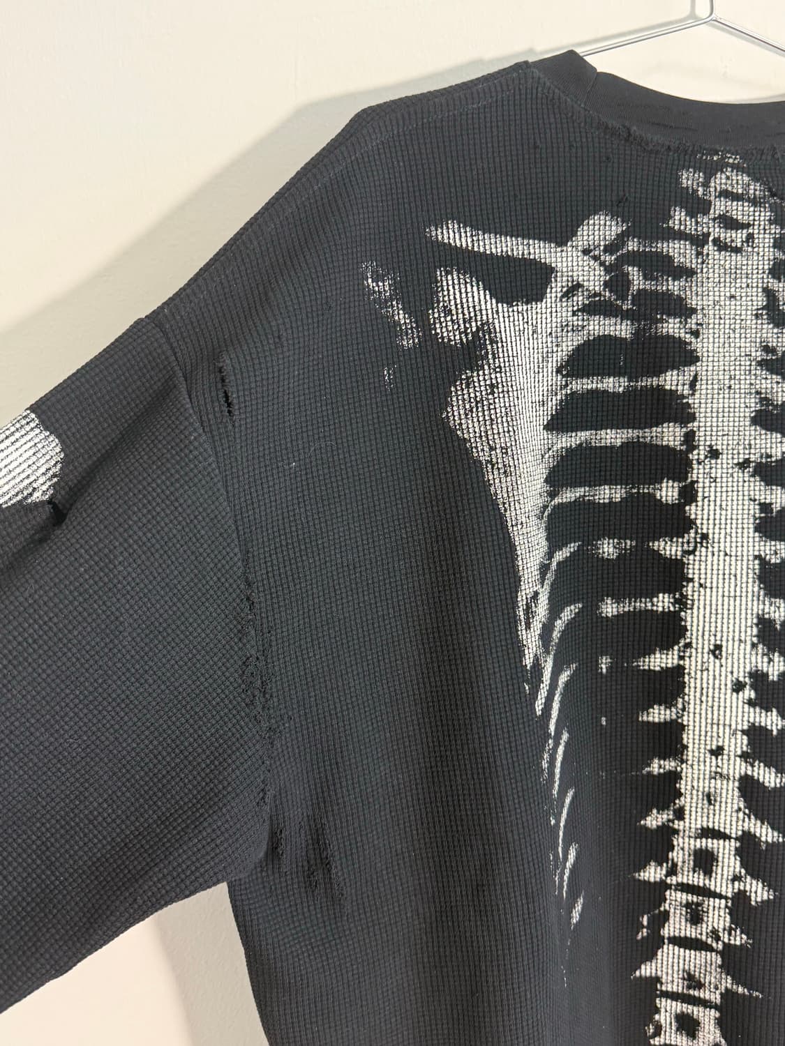 빈티지 스켈레톤 데미지 다스트레스드 와플티 상품이미지10