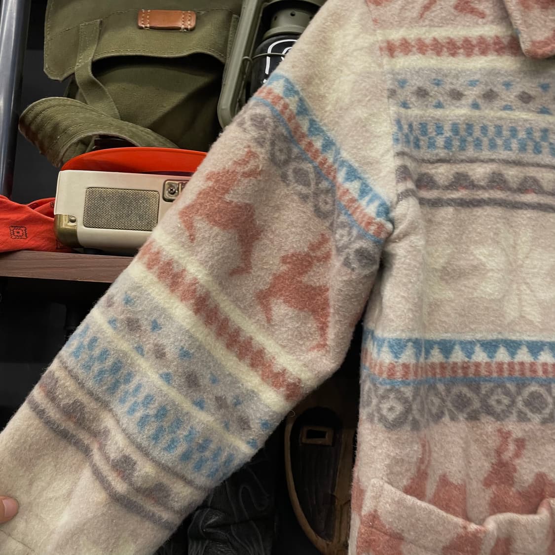 90s L.L Bean 엘엘빈 패턴 라이닝 코트 자켓 상품이미지5