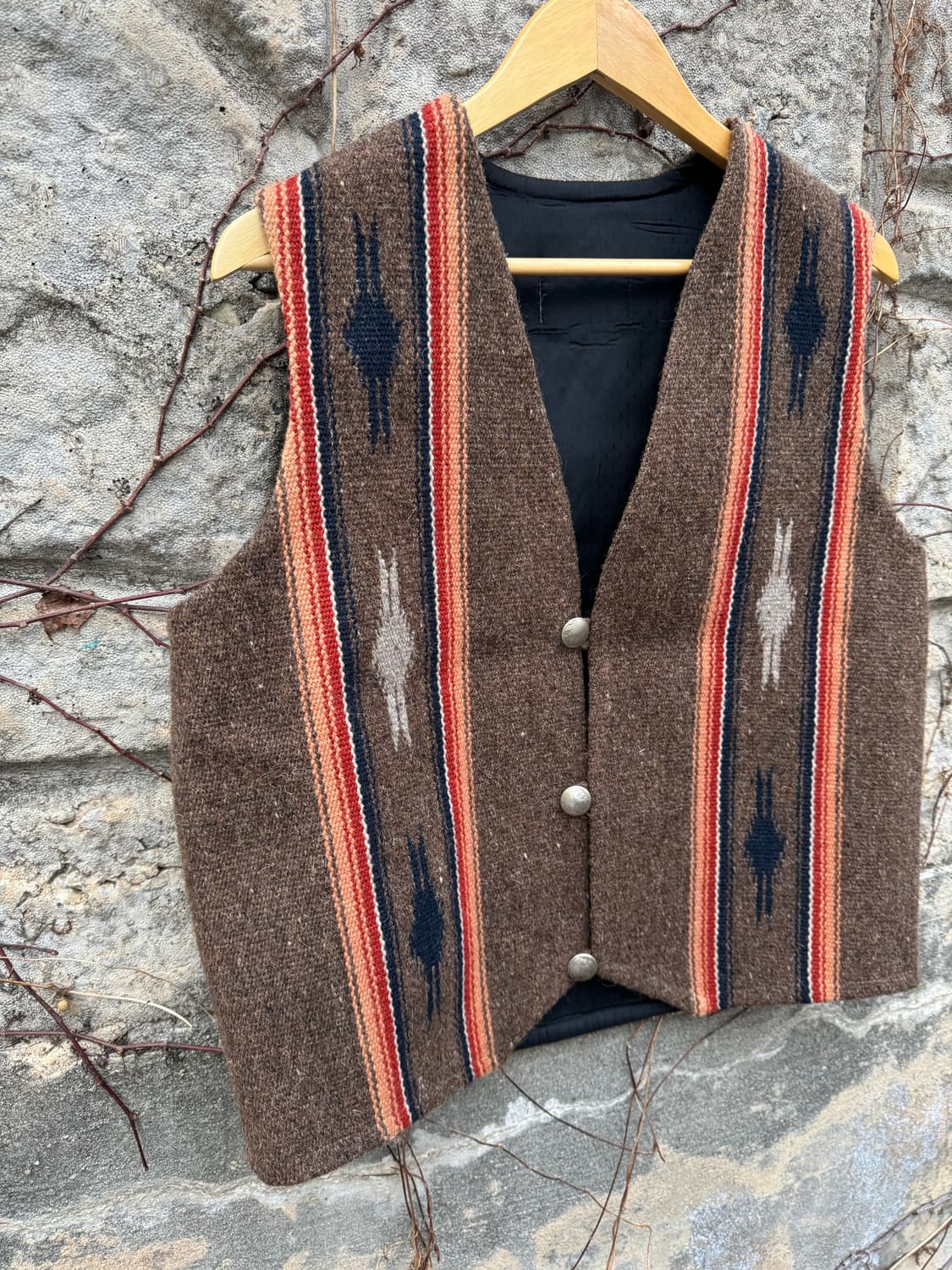 센티넬라 나바호 문양 아트피스 오르테가 치마요 핸드 베스트 조끼 상품이미지4