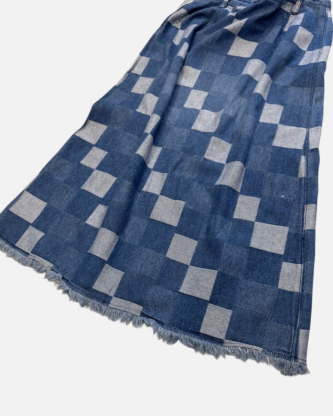 square pattern denim skirt 상품이미지3