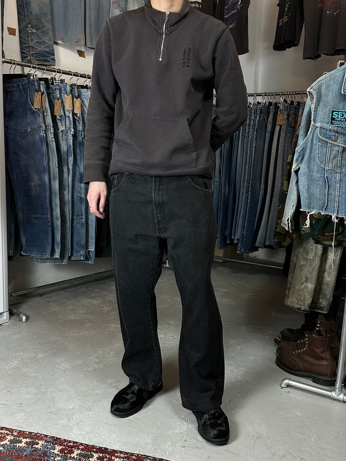 00's 빈티지 리바이스 517 블랙 플레어진 상품이미지10