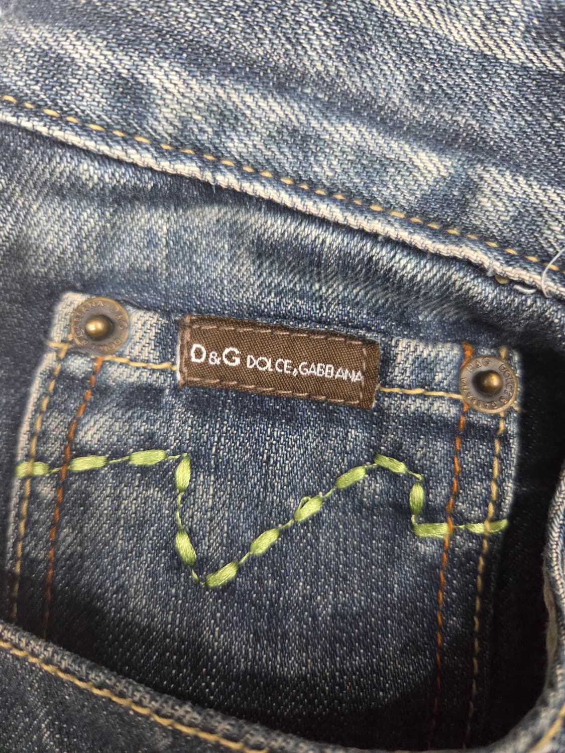 ​D&G 사자 자수 빈티지 워싱 데님 상품이미지6