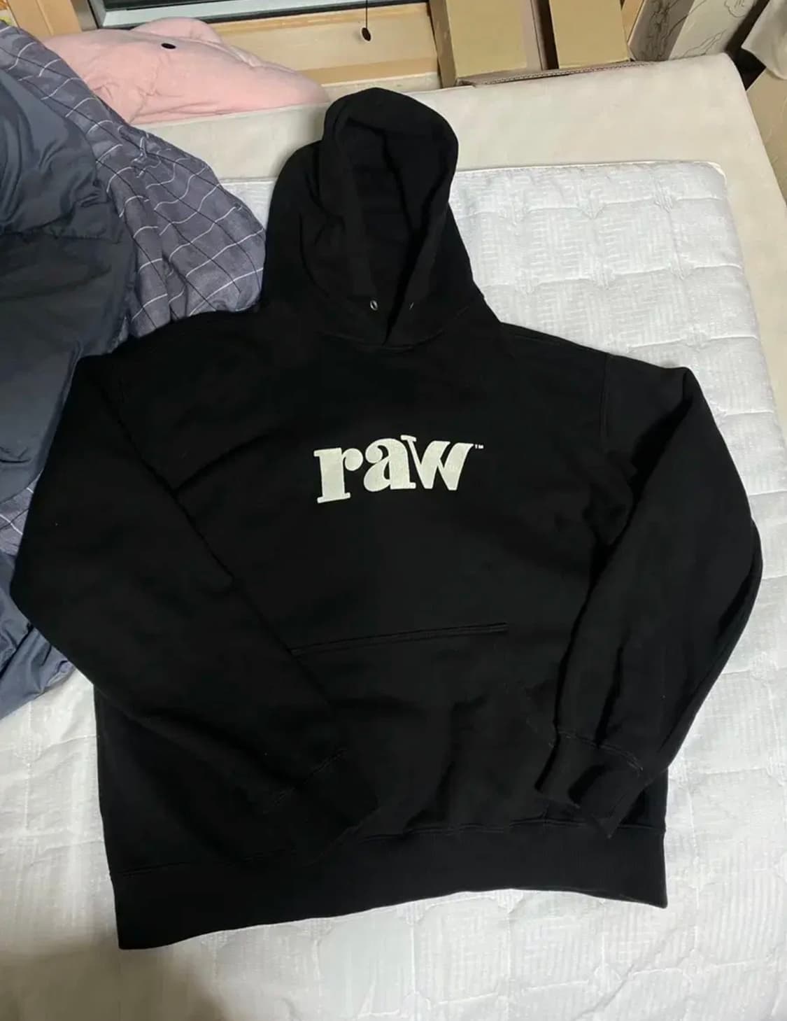 (1) 블라인드 파일즈 raw 후드티 블랙 상품이미지1