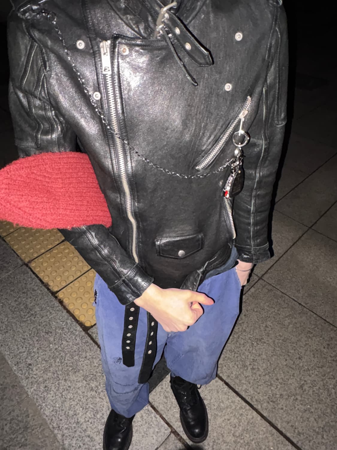 가죽 라이더 자켓 상품이미지1