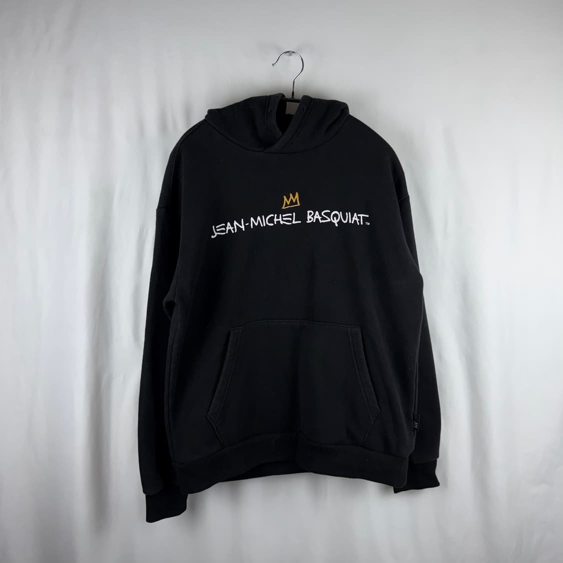 95) 장미쉘바스키아 로고 후드 티 블랙 상품이미지2