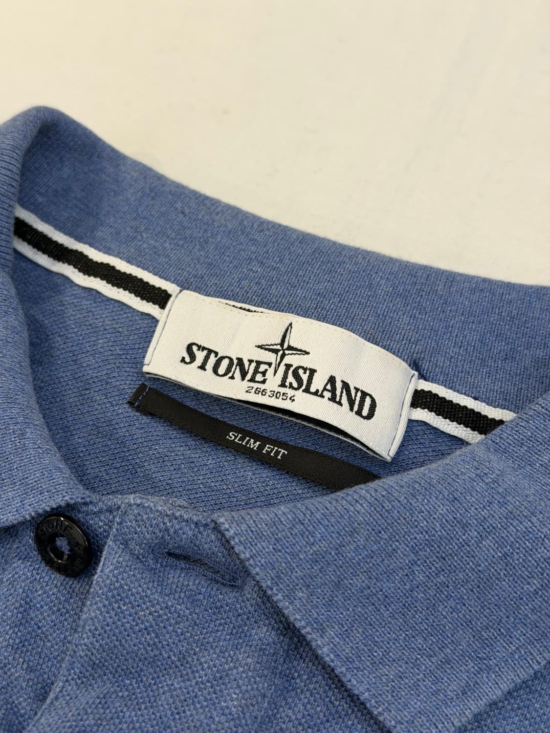스톤아일랜드 패치로고 pk 반팔 카라티 블루 상품이미지3