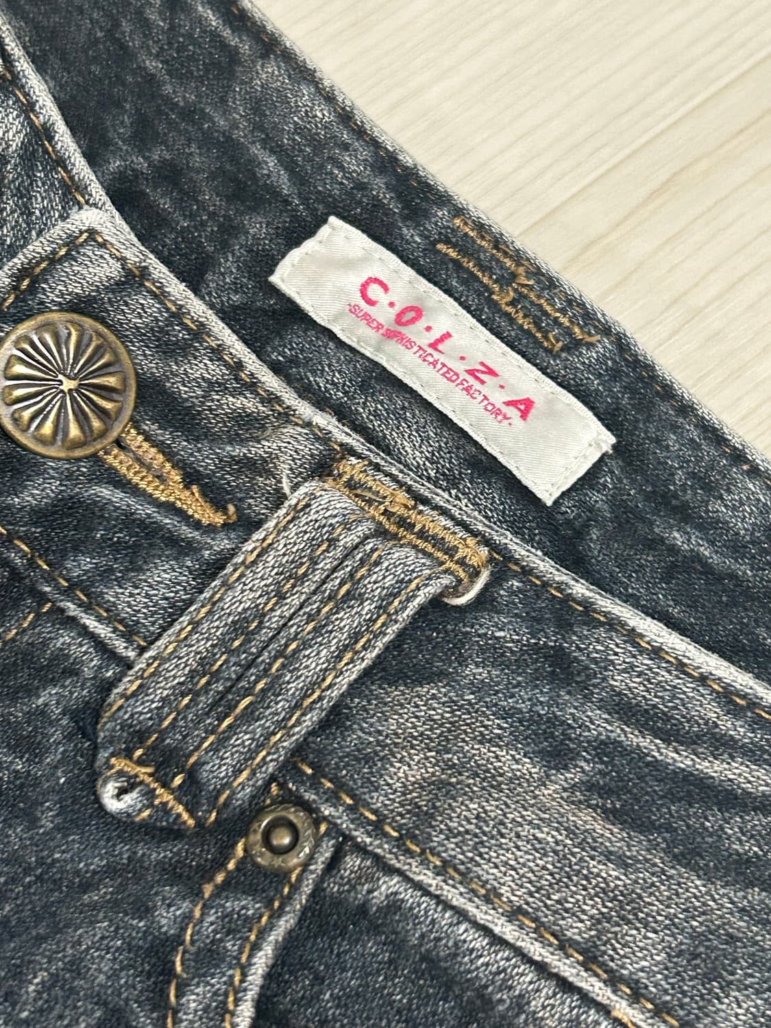 Colza y2k 크랙데미지 데님스커트  상품이미지3