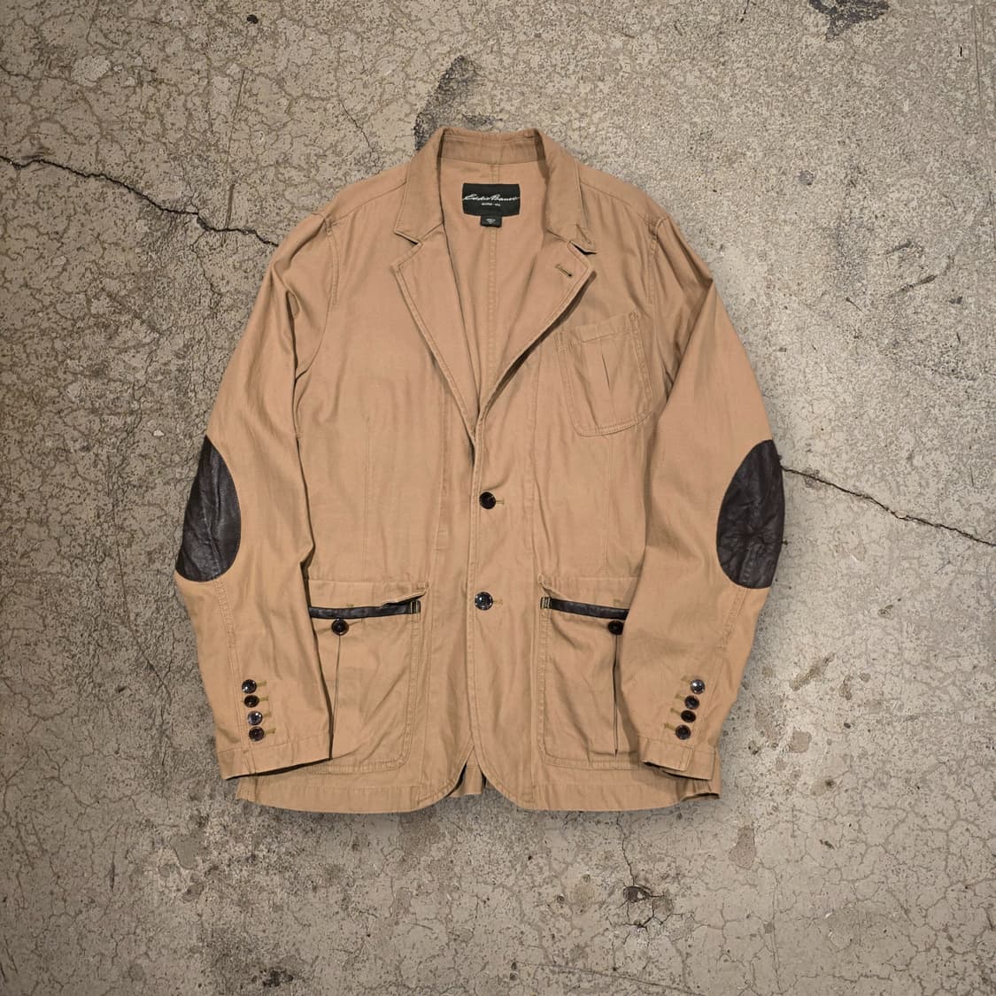Eddie Bauer 사파리자켓 스타일 가죽 엘보 패치 상품이미지1