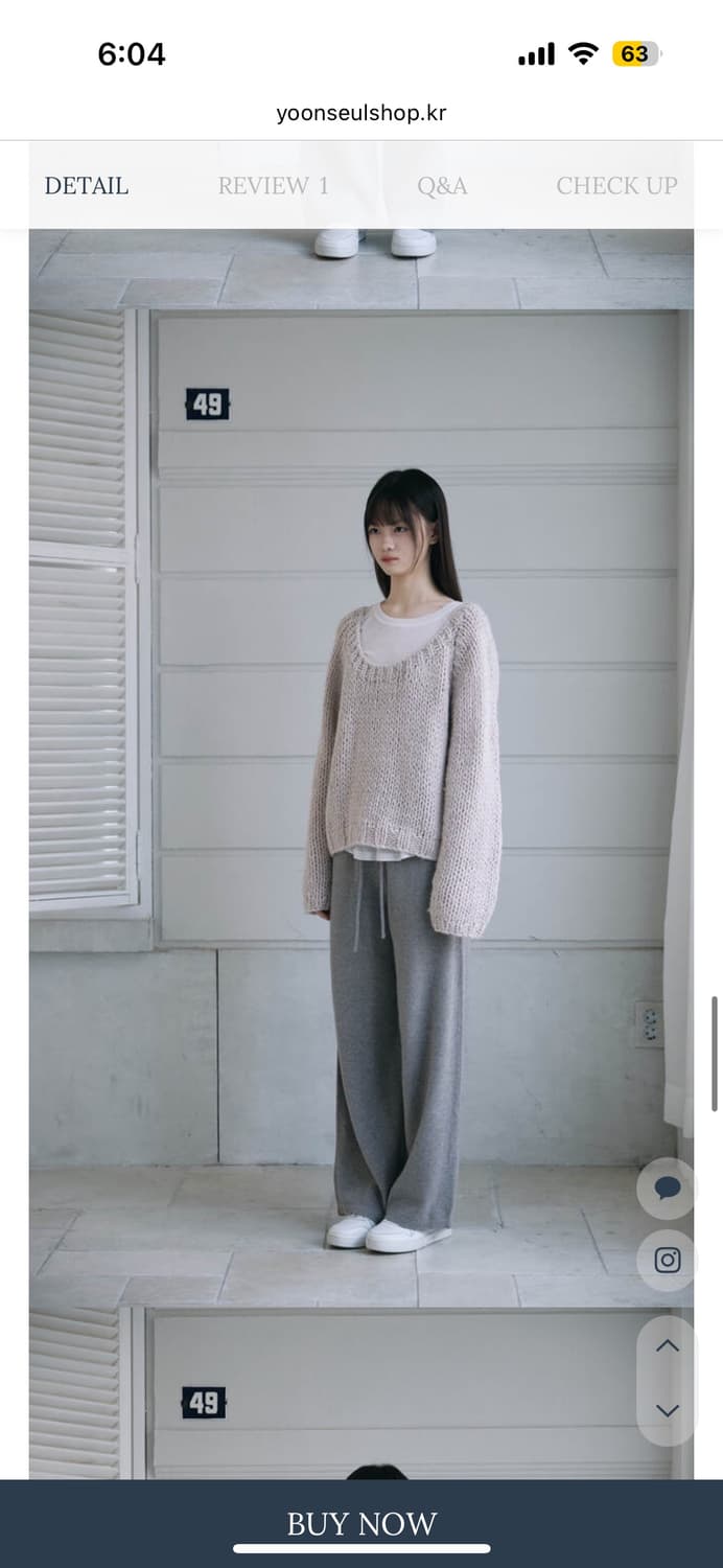 윤슬샵 라벤더 핸드메이드 스쿱넥 니트 상품이미지8