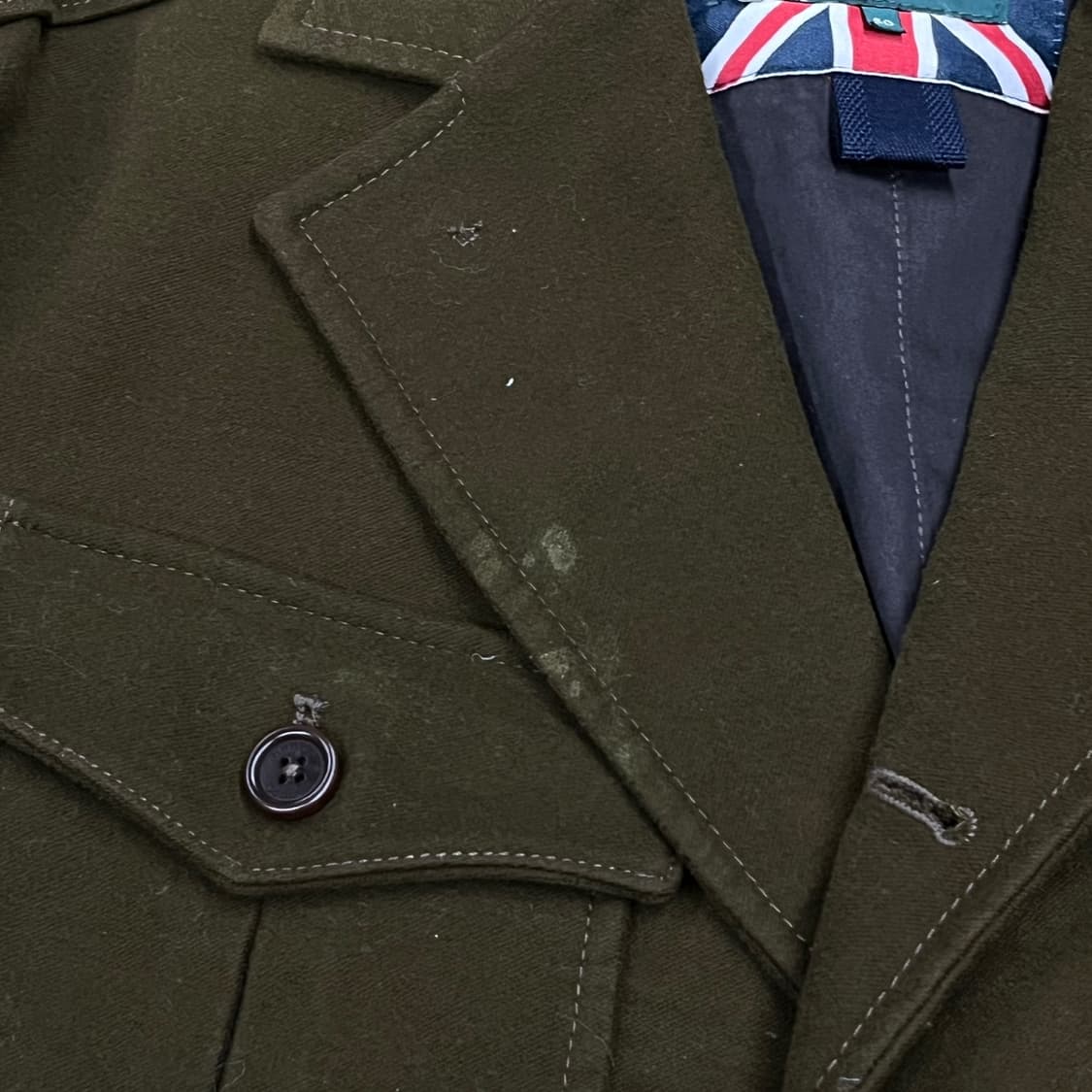 [정품/50] 헨리코튼 카키색 사파리 자켓 b18 상품이미지7