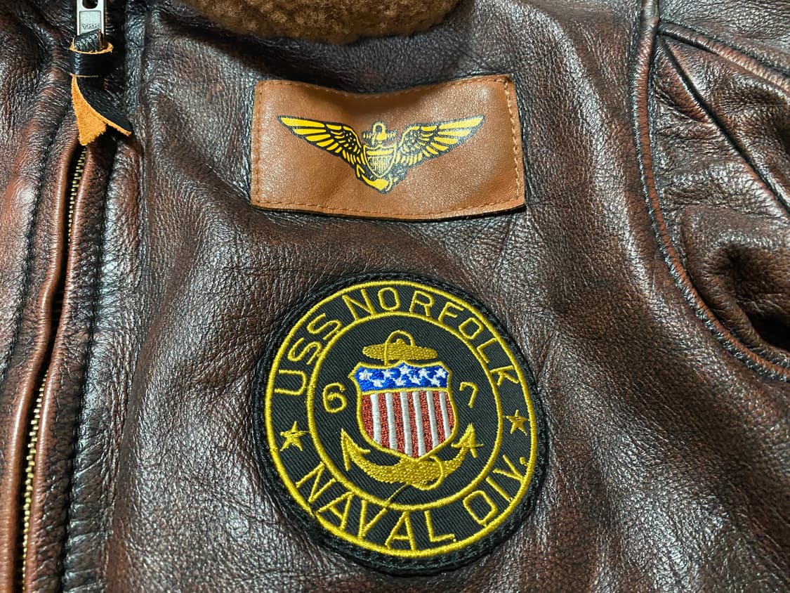 밀리터리가죽자켓 xxL 상품이미지2