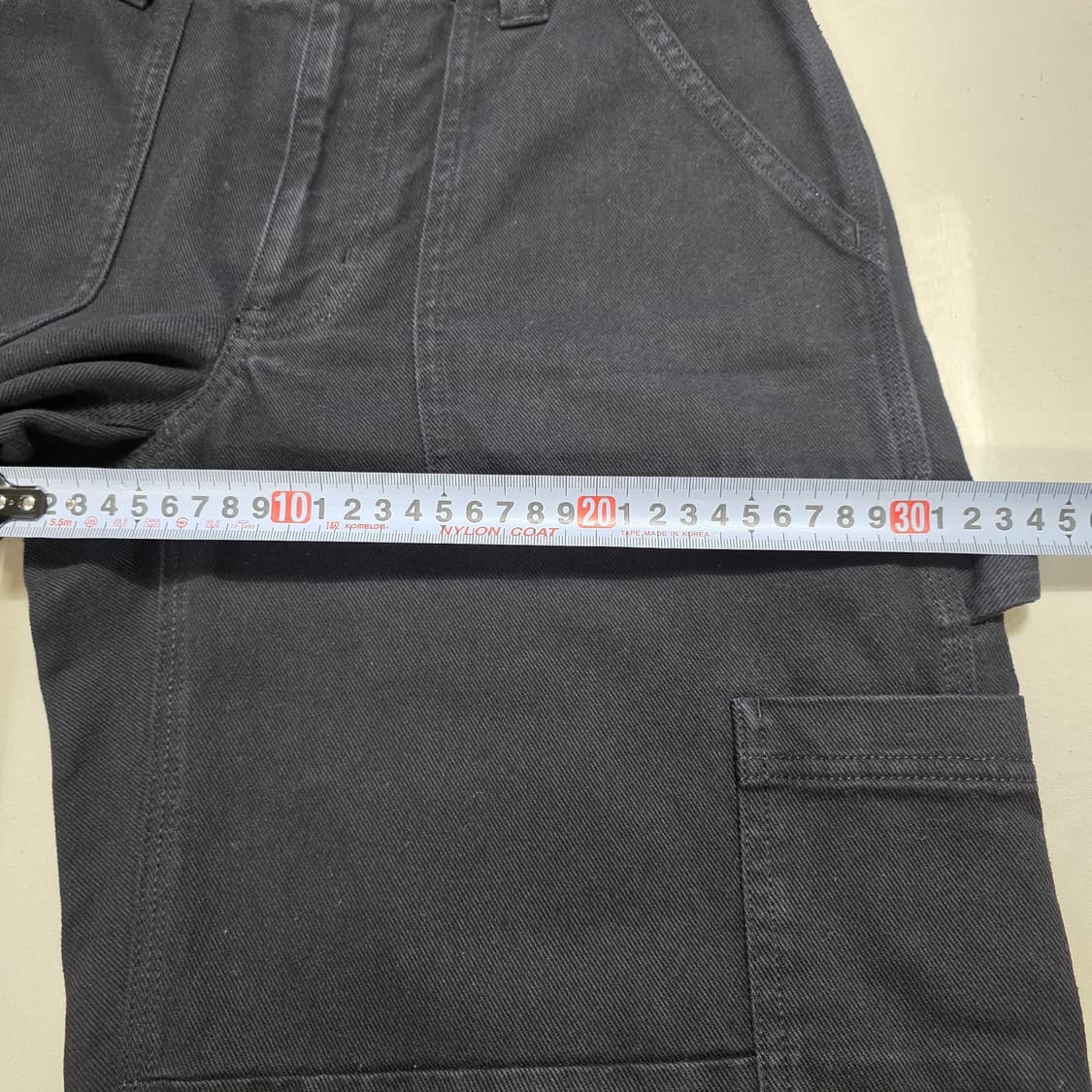 1485 TNA 데님카고 팬츠 블랙 와이드핏  유틸리티 워크팬츠 상품이미지4