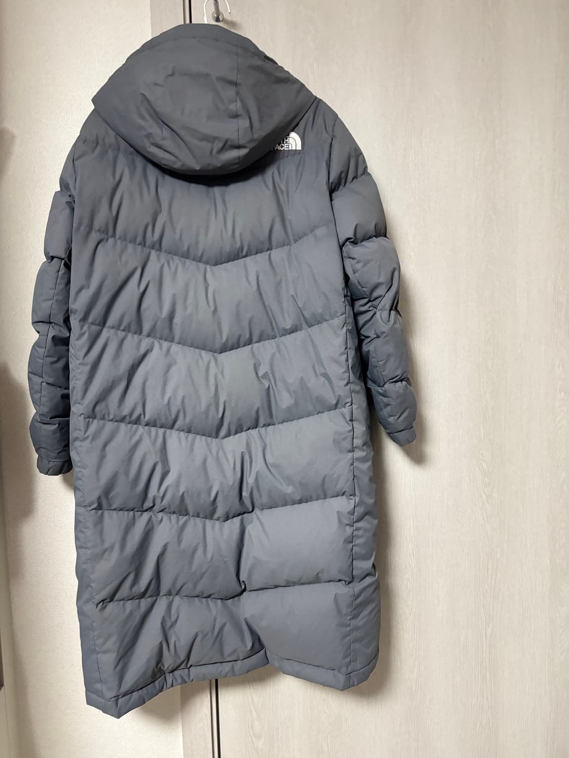 노스페이스 테크니컬 오리털 롱패딩 그레이 M 상품이미지3