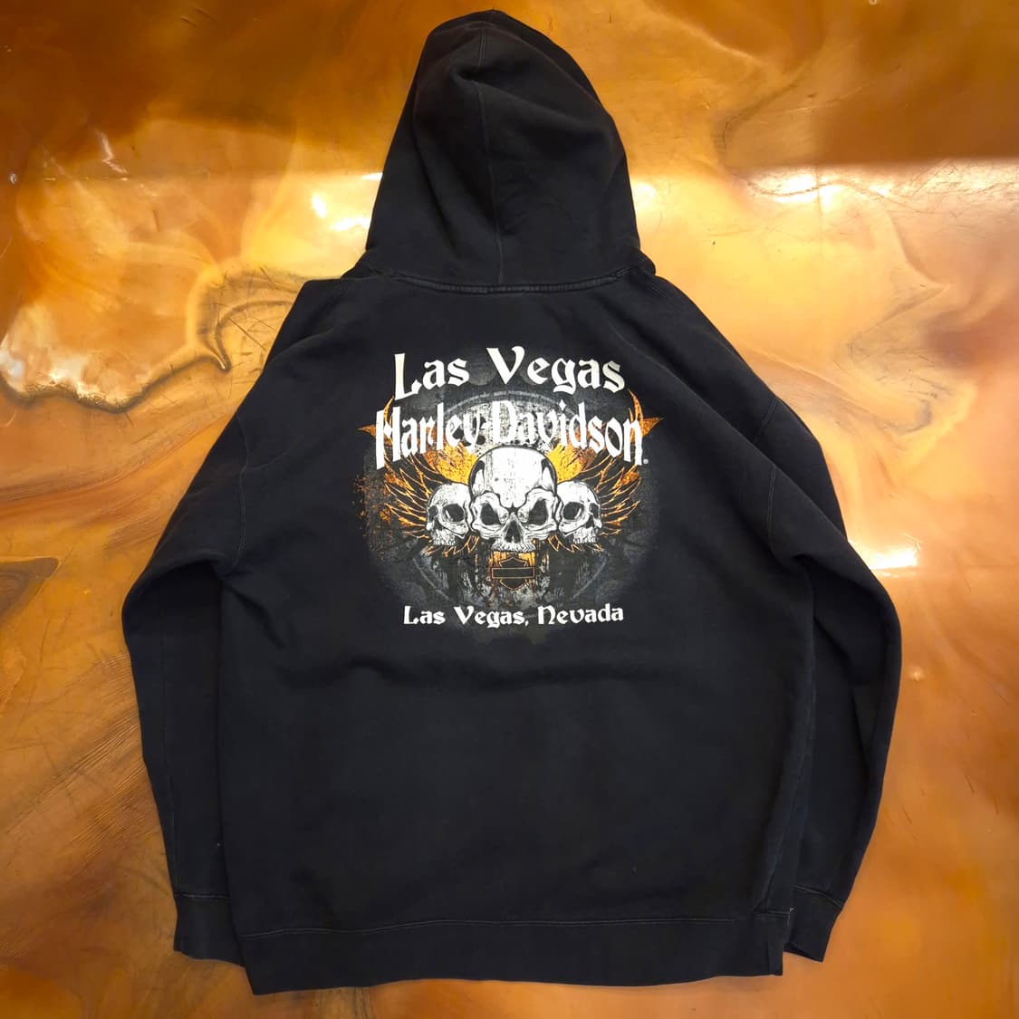 할리데이비슨 전ㆍ후면 프린팅 후드티 XL 상품이미지3