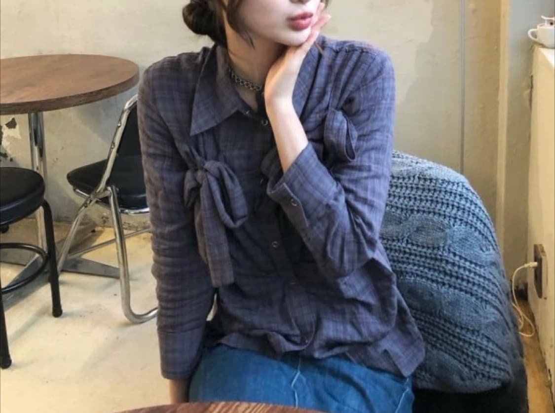 밀로우먼 리본타이셔츠 택안뗀 새상품 상품이미지2