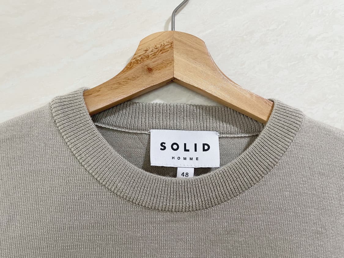 솔리드옴므 / 베이직 풀오버 니트, 남성 니트 / 48(100) 상품이미지4