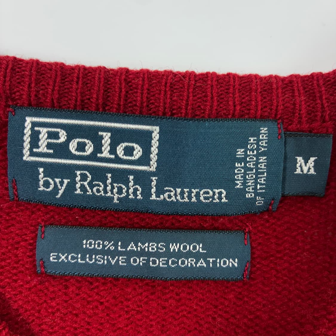 Polo 폴로 랄프로렌 딥레드 램스울 니트 상품이미지5