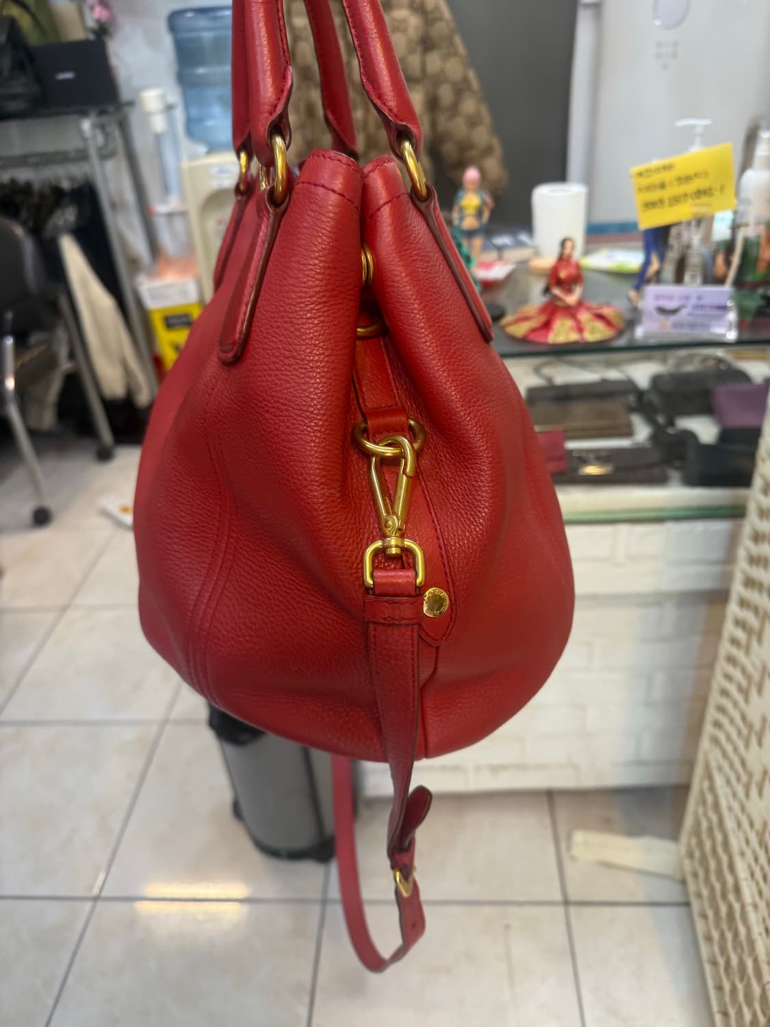 정품 프라다 비텔로 다이노 레더 2way백 팝니다 상품이미지5