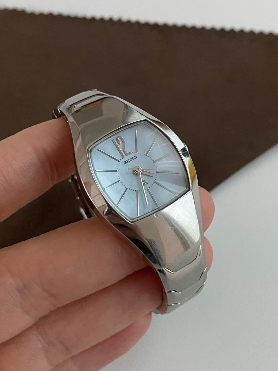 Seiko 세이코 쉘 실버 사파이어 레이디스 상품이미지2