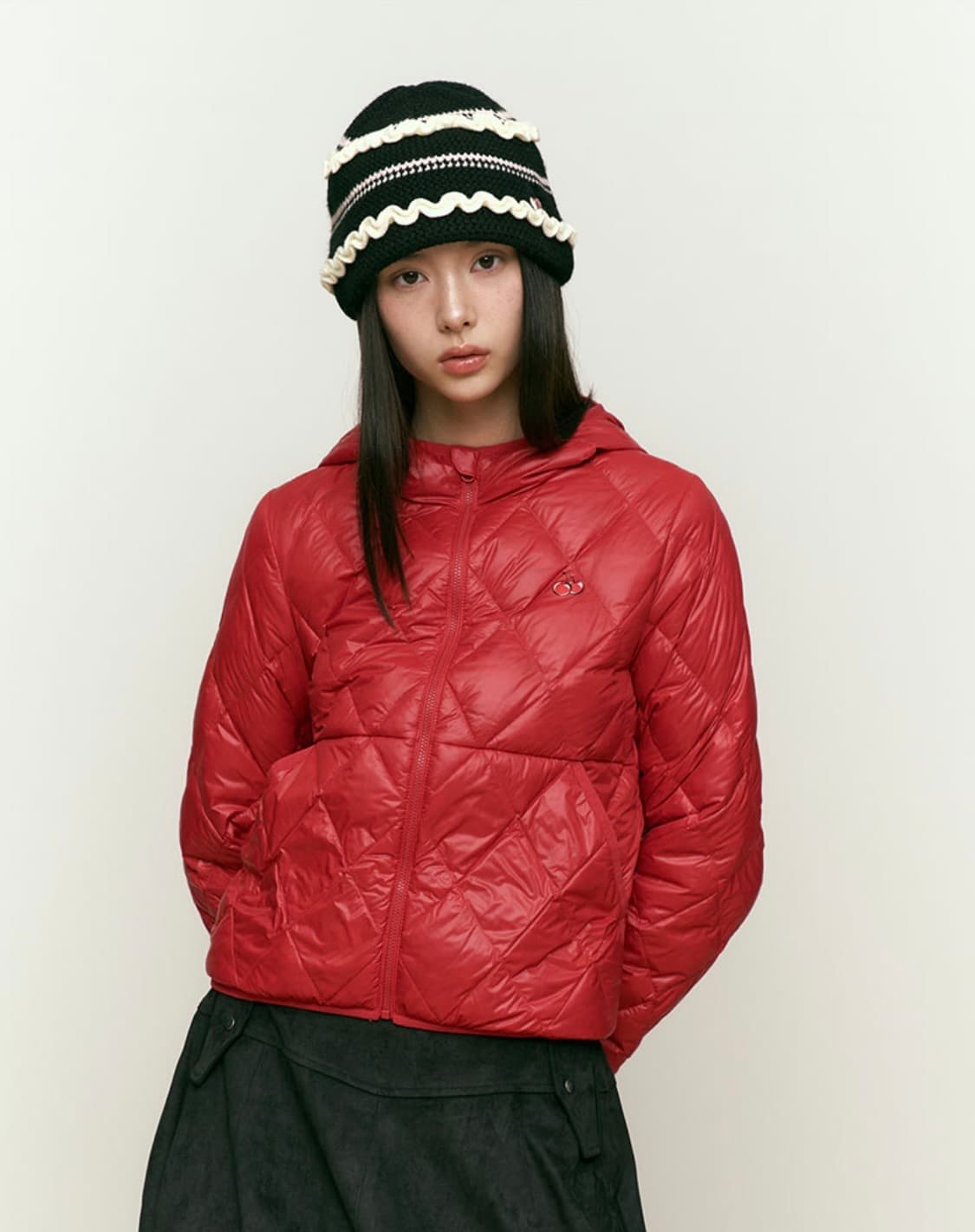 키르시 클라우드 크롭 다운 경량패딩 레드패딩 노스페이스 베이프 스투시 상품이미지3