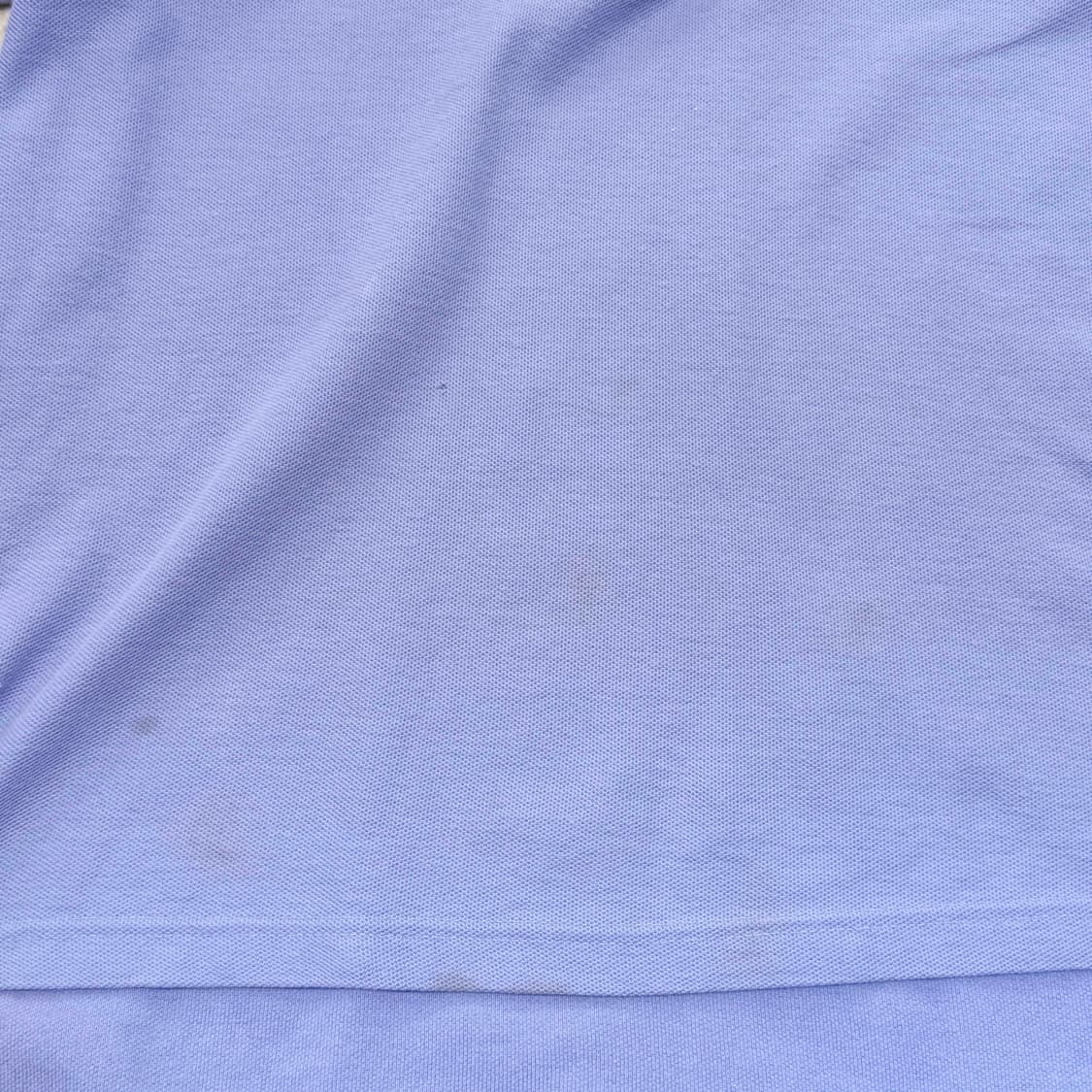 버버리 카라 반팔티 USA 피케 크레스트 자수 로고 디테일 퍼플 상품이미지9