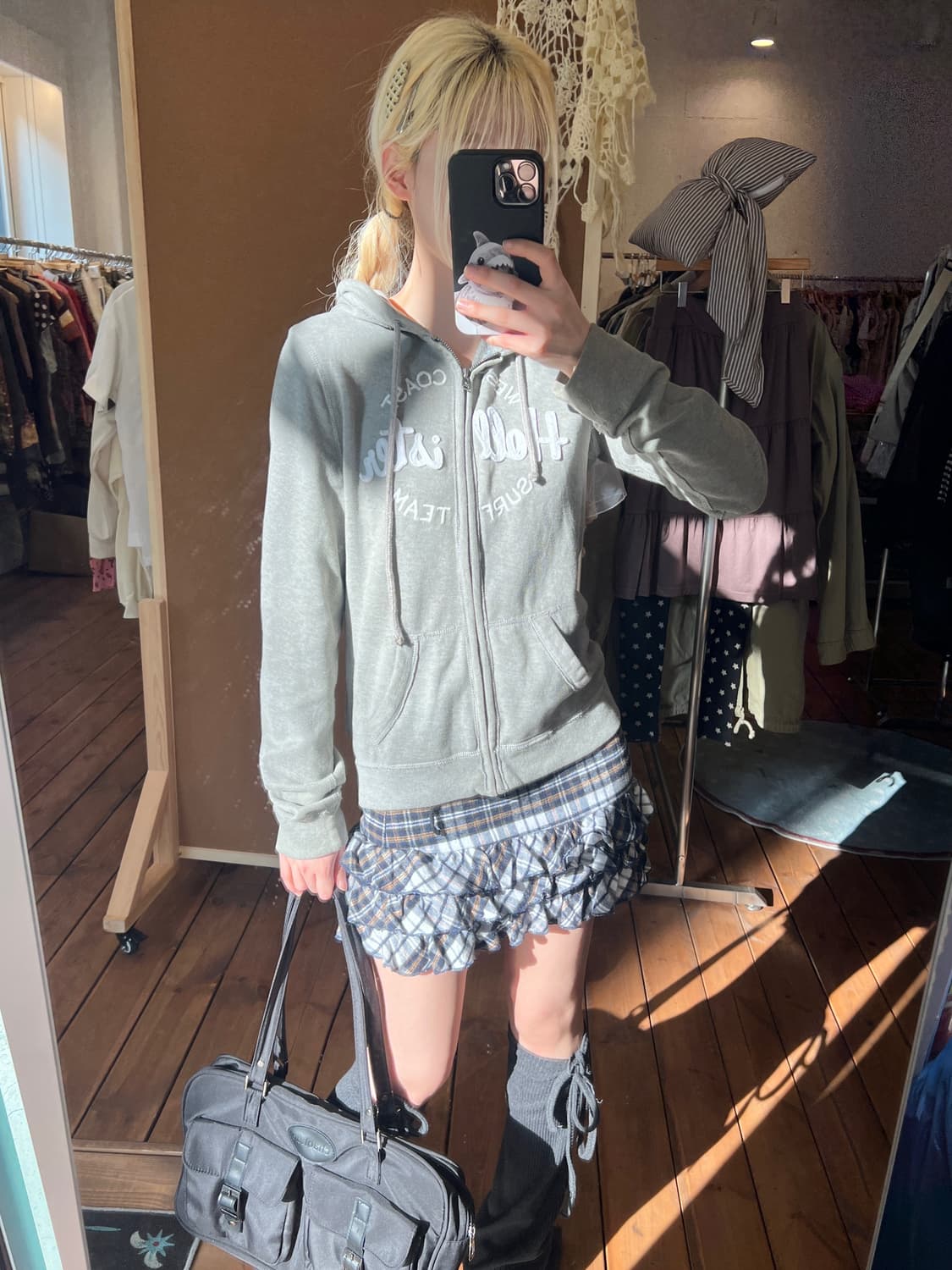 Hollister 그레이 후드집업 상품이미지5