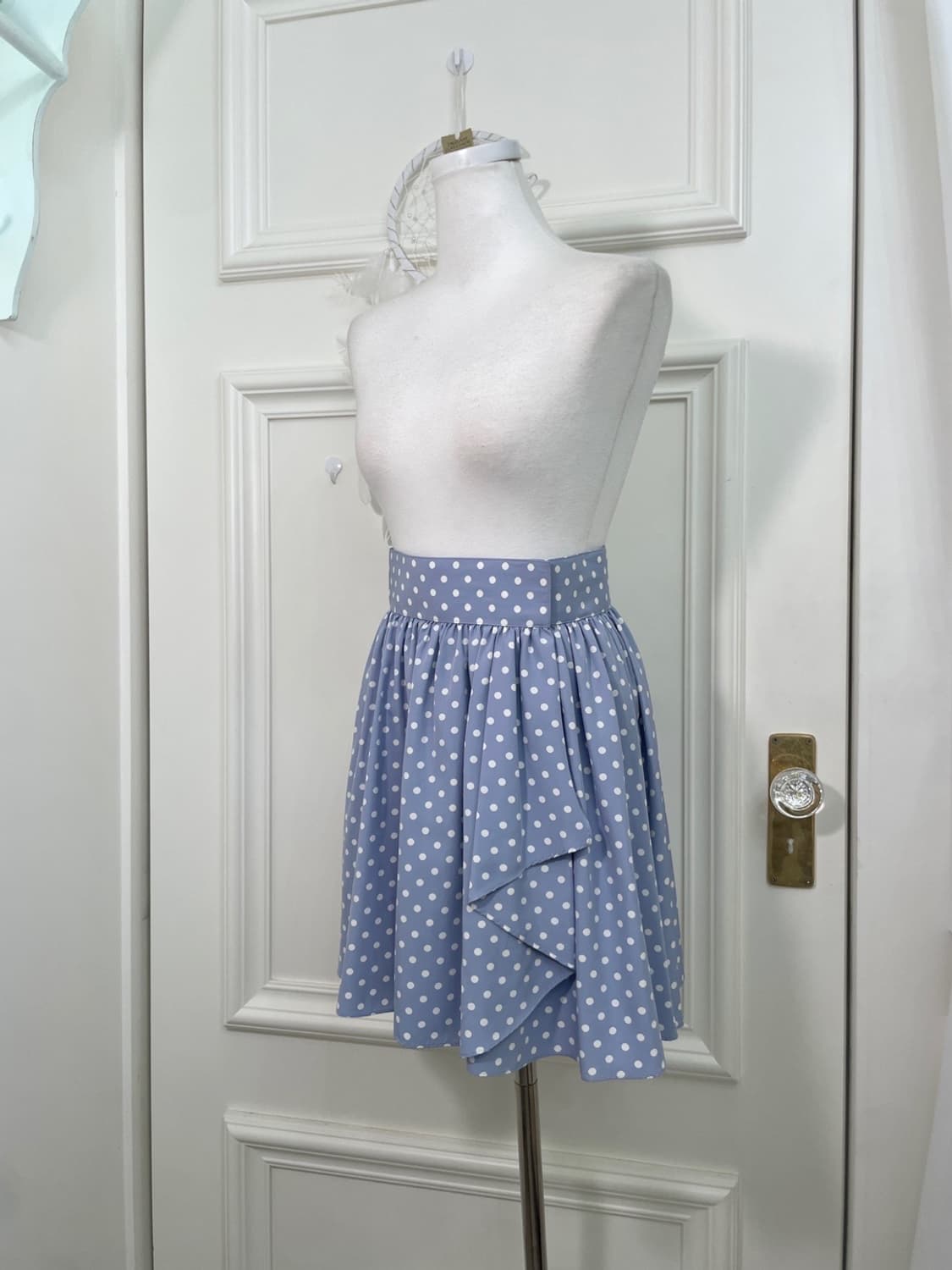 sky-blue dot wrap skirt 상품이미지2