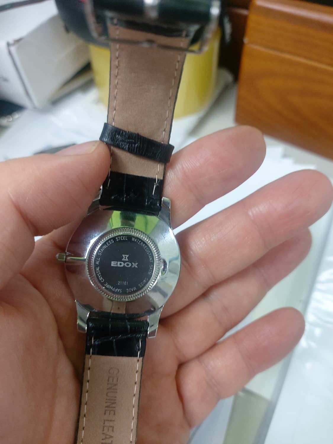 깔끔한 에독스 레 제네베 가죽 시계 상품이미지3
