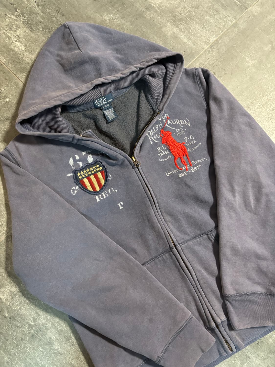 폴로 치프키프 빅포니 성조기 후드집업 L 상품이미지2