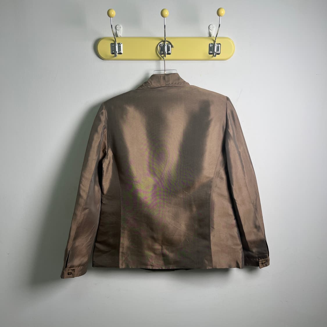 지아니 베르사체 꾸뛰르 브라운 실크 새틴 블레이저 자켓 상품이미지2