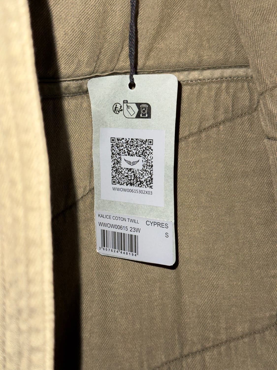 자딕앤볼테르 밀리터리 퀼팅 야상 자켓 S사이즈 상품이미지8