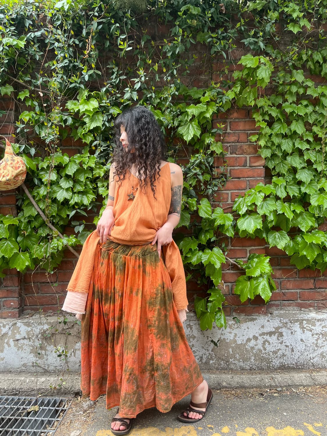 히피 에스닉 타이다이 스커트 상품이미지3