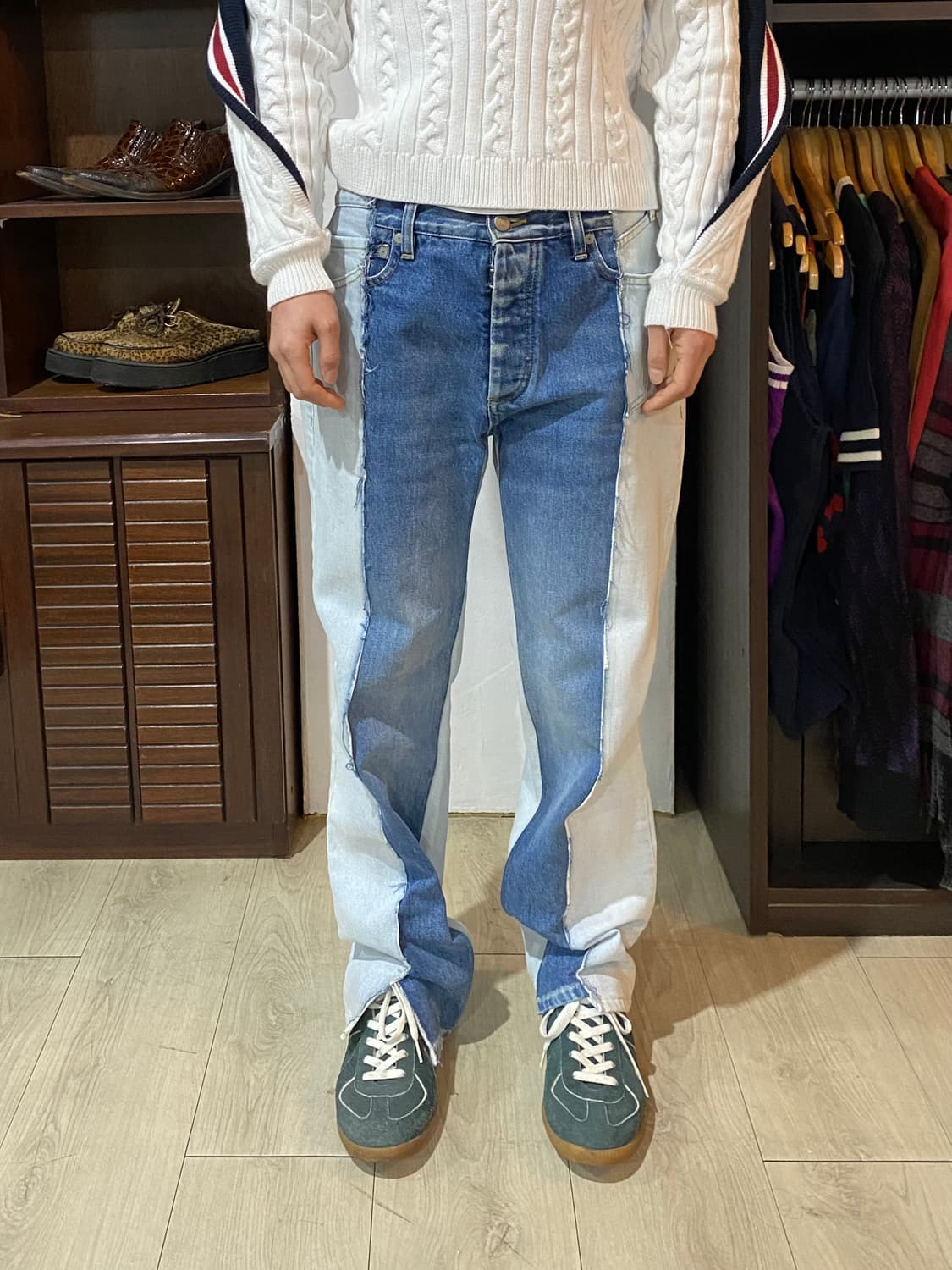 unbalance docking denim jean  상품이미지1