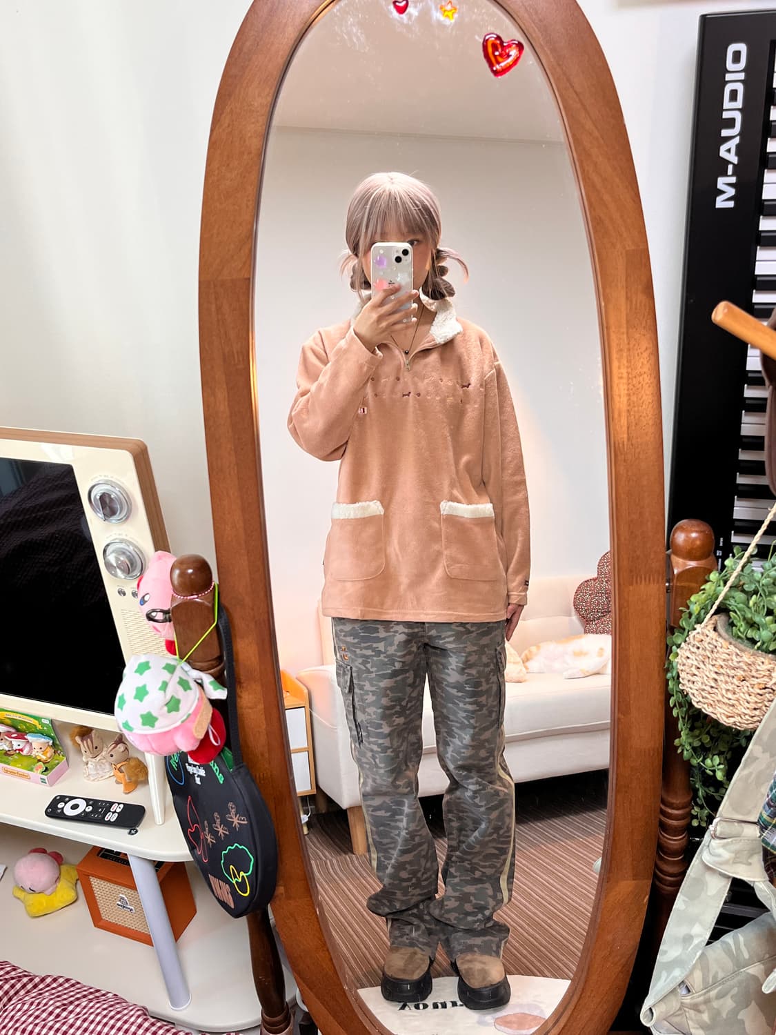 강아지 빈티지 후리스 상품이미지4