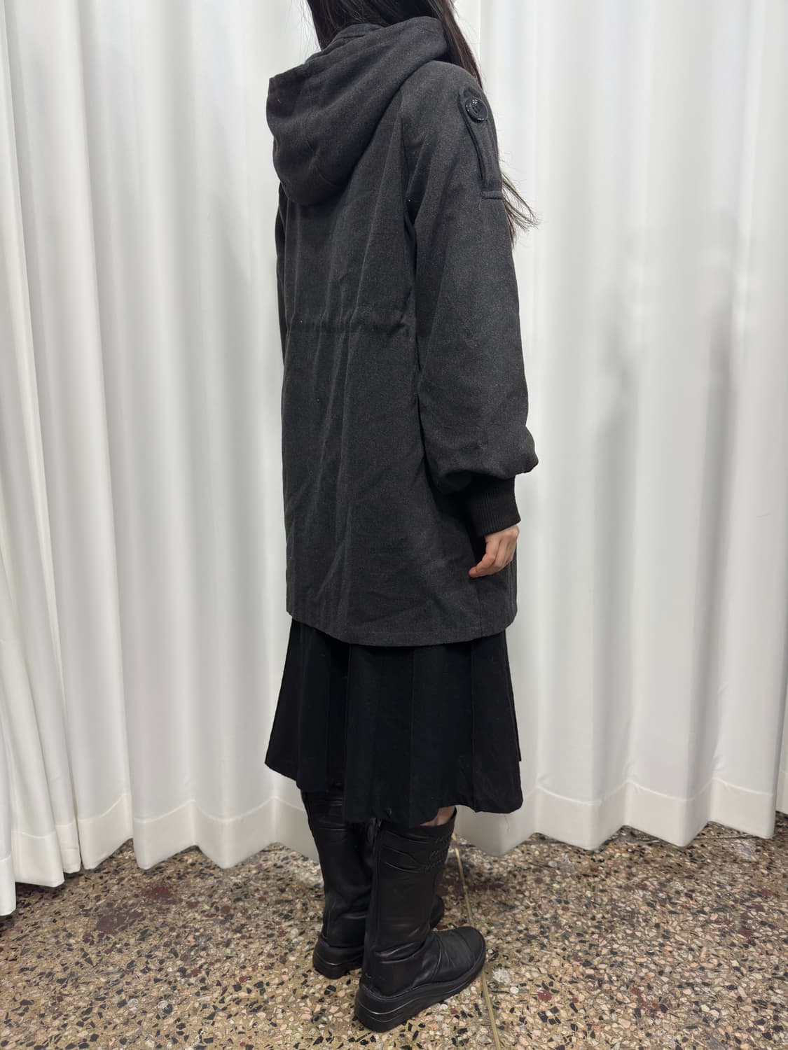 meikalu button hood wool coat 상품이미지8