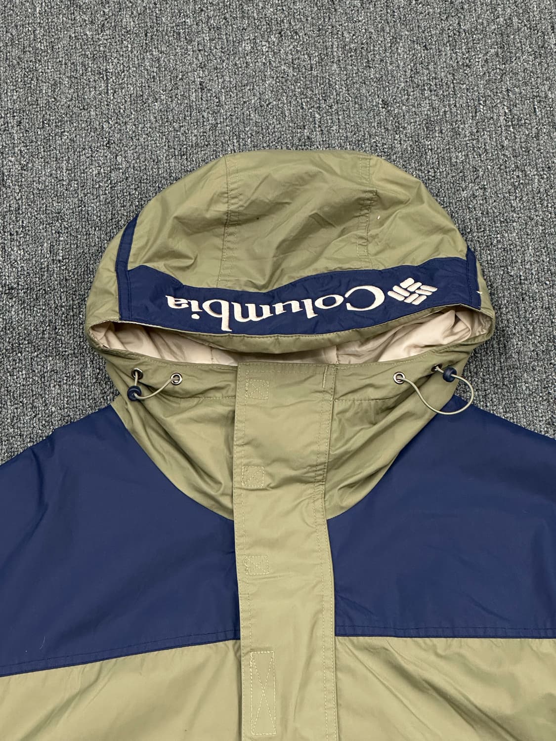 XL)콜롬비아 고프코어 배색 하프집업 패딩 바람막이 상품이미지7