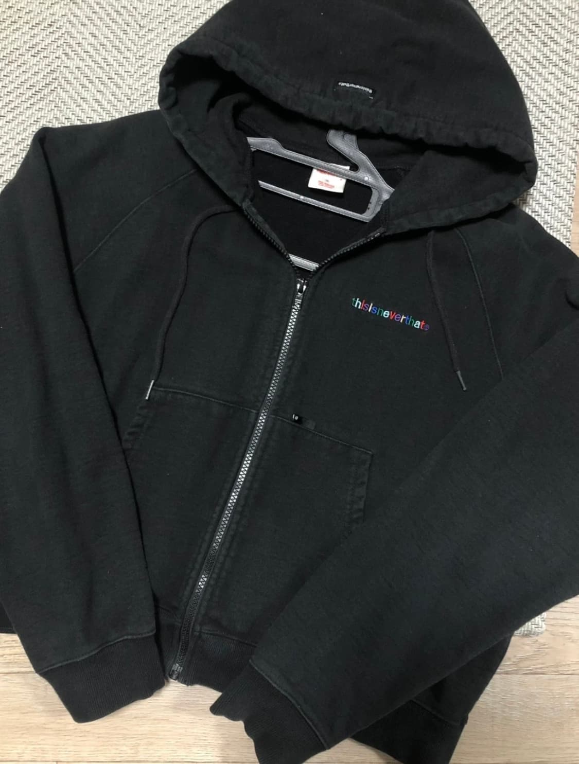 빈티지 Thisisneverthat 블랙 후드집업 M 상품이미지2