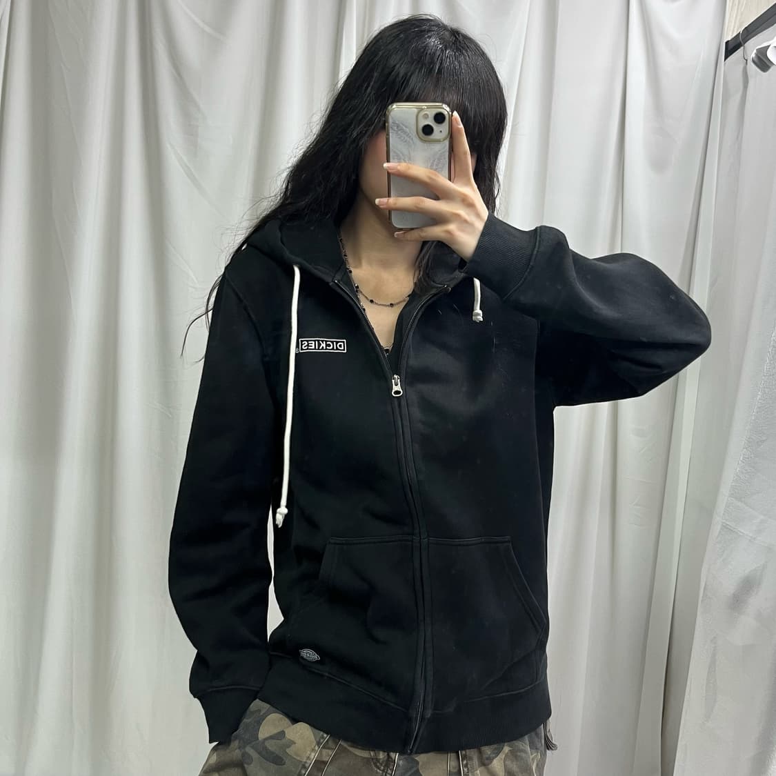 Dickies black hood zip-up 상품이미지2