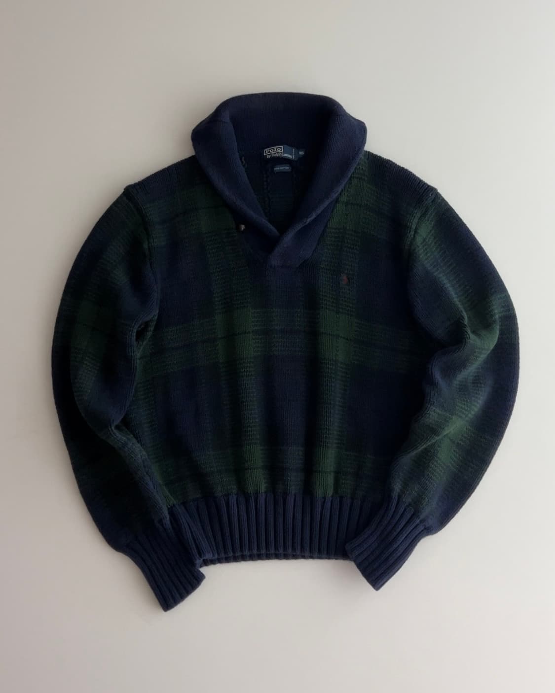 폴로 랄프로렌 블랙와치 숄카라 니트 105 상품이미지1