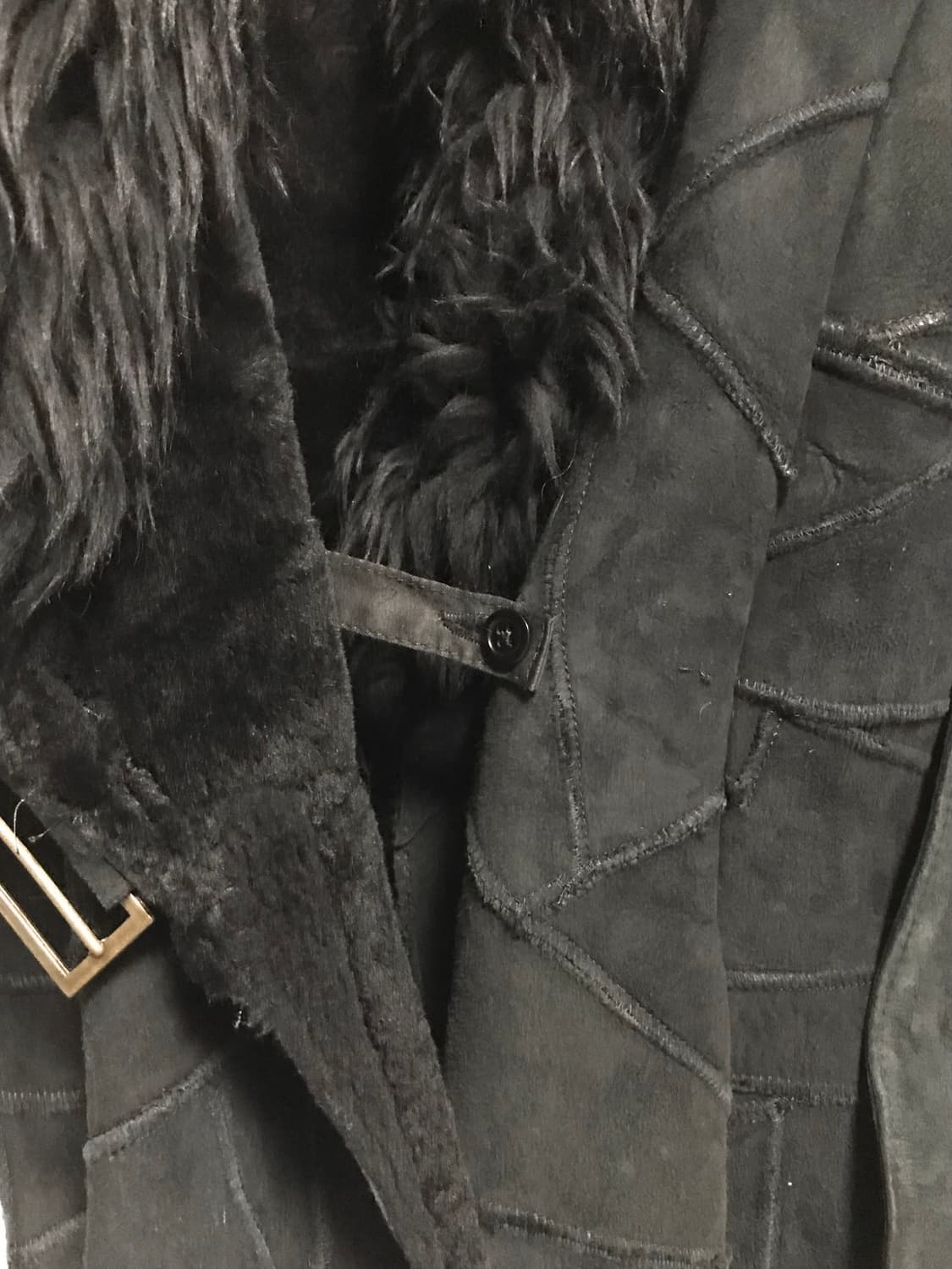 빈티지 쉽스킨 양가죽 패치워크 레더 퍼자켓 상품이미지6