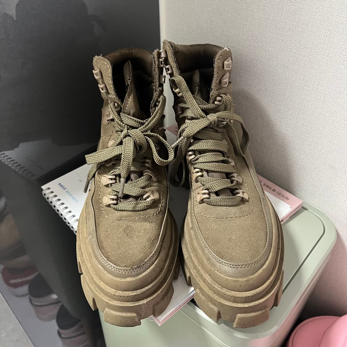 자라 카키색 워커 부츠 230 상품이미지4