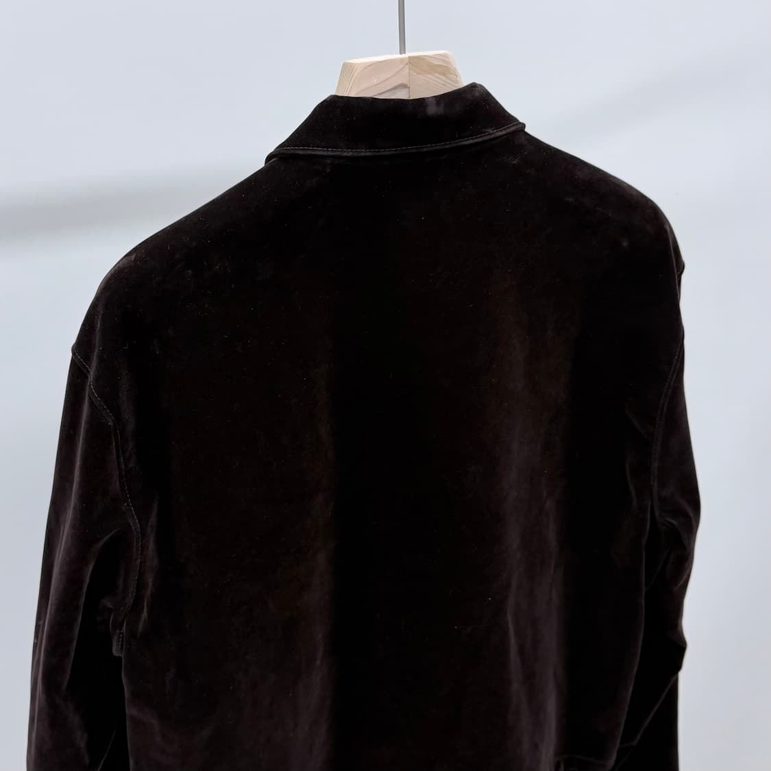 [S+급/S] 프라다 벨벳 데님 블루종 자켓 브라운 상품이미지6