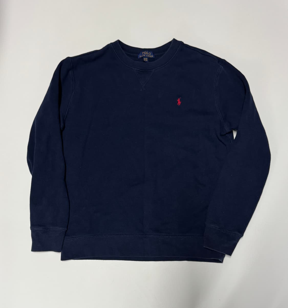 정품!! 폴로 랄프로렌 신형라벨 기모 맨투맨 18-20 네이비 상품이미지1