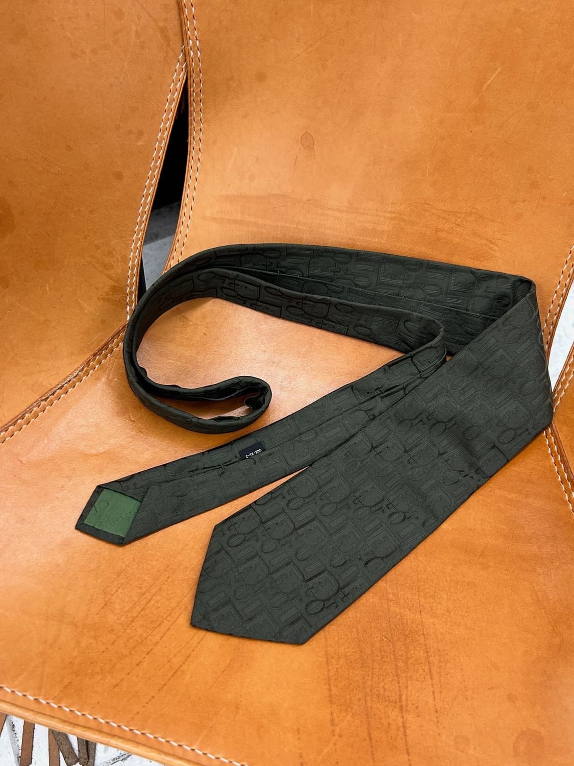 Vintage Christian Dior Oblique Logo Tie 상품이미지2