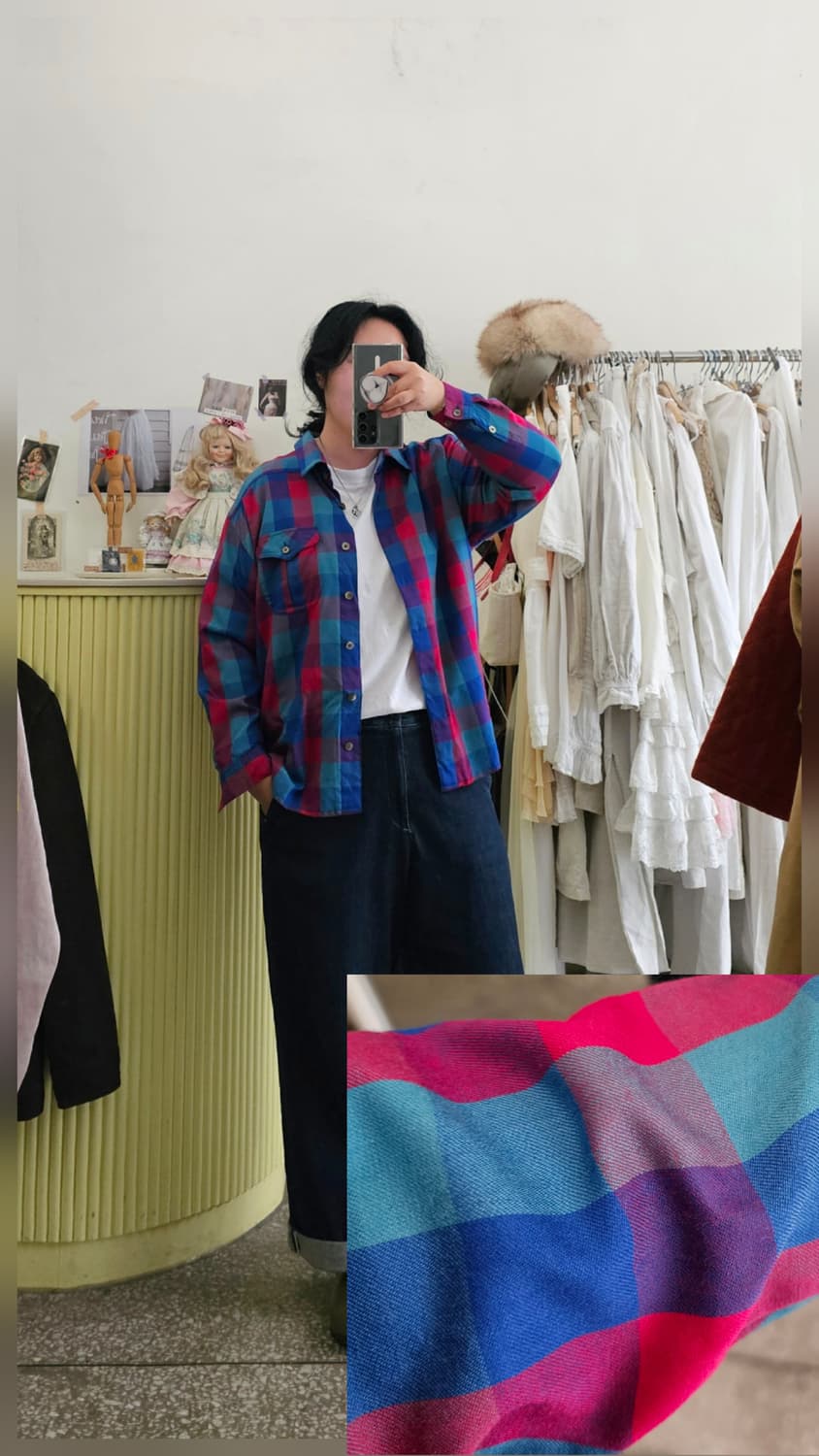 쿨 체크 울셔츠 상품이미지1