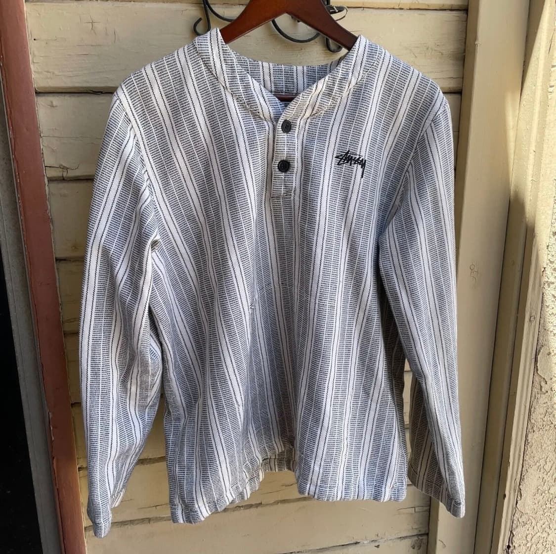 M) 스투시 코쿤 착용 헨리넥 맨투맨 아노락 티셔츠 코드쿤스트 상품이미지1