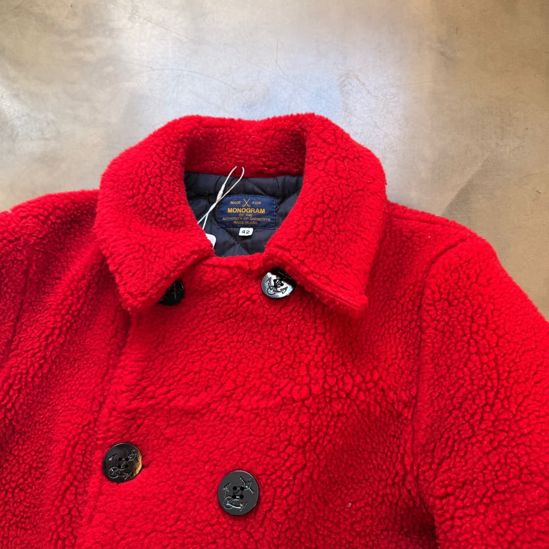 모노그램 플리스 레드 피코트 상품이미지2